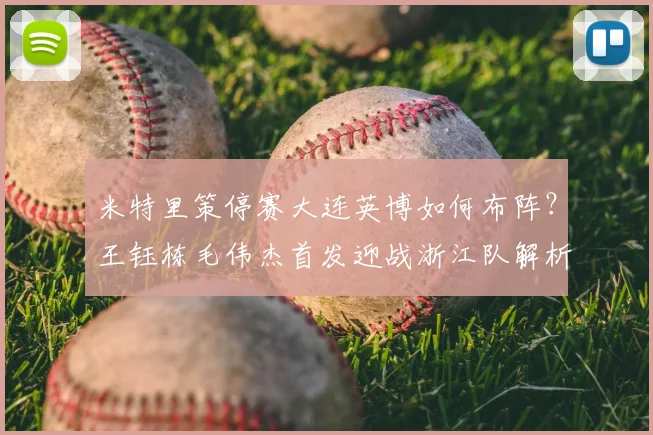 米特里策停赛大连英博如何布阵？王钰栋毛伟杰首发迎战浙江队解析
